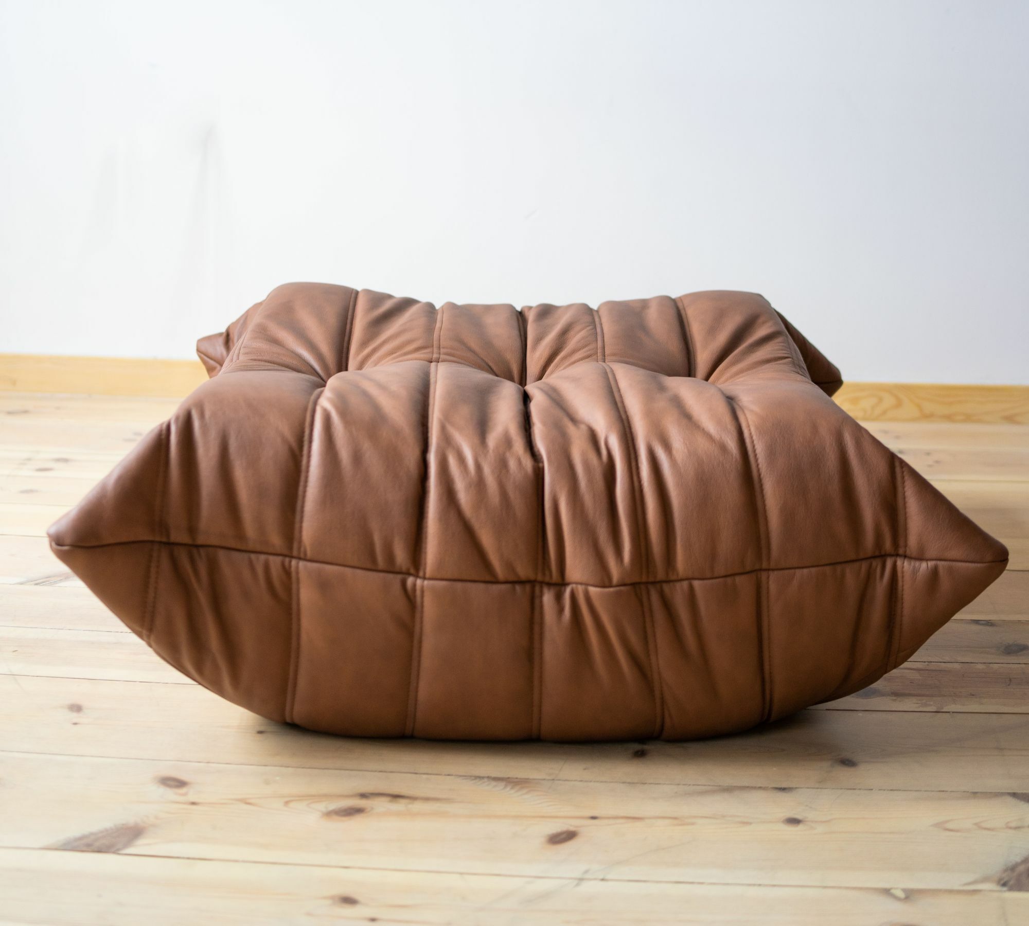 Togo Ottoman Pelle liscia Folk Brown 1