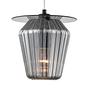 Pendant lamp Anadia smoked glass 1-light grey 1
