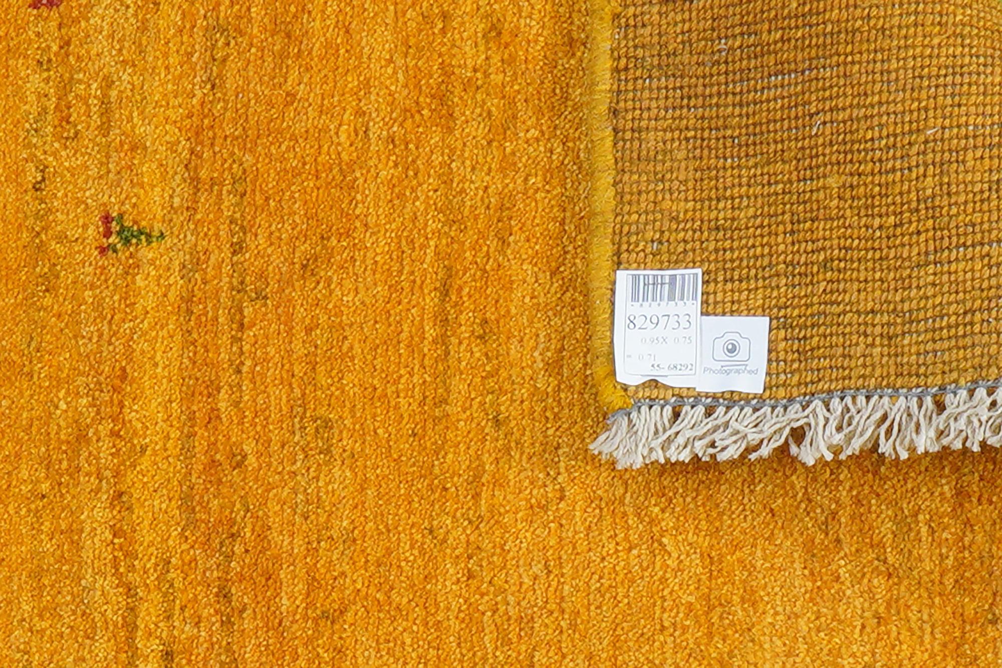 Gabbeh Carpet Wool Yellow 4
