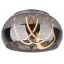 Malou LED-Deckenleuchte Rauchglas Aluminium 3-flammig 1