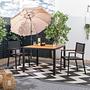 2x Gartenstuhl Daly mit Gitterstoff Schwarz 0
