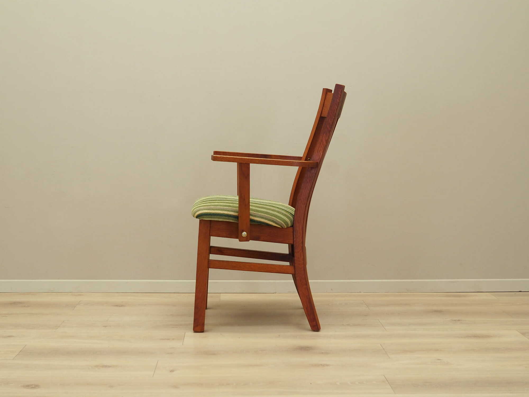 Vintage armchair Teak wood Textile Brown 1970s 3