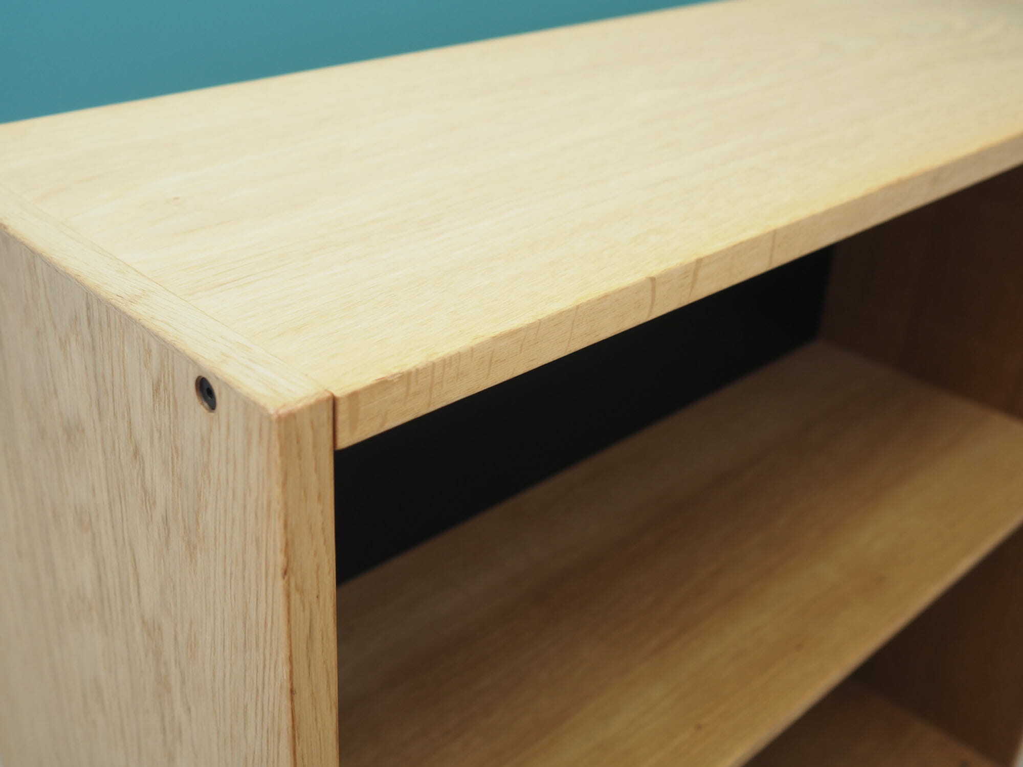 Vintage bookshelf, ash wood, brown, 1970s 6