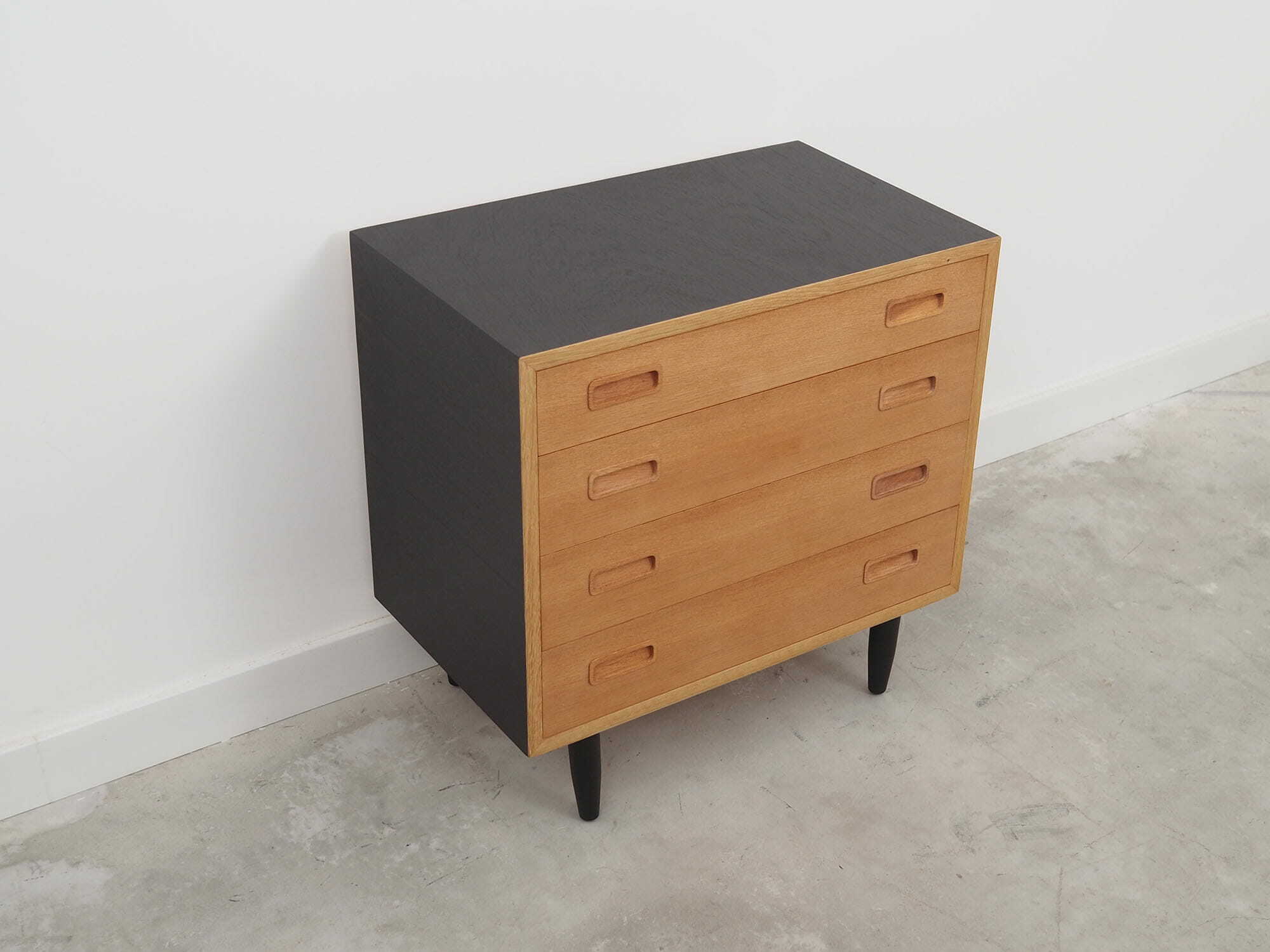 Vintage chest of drawers wood beige 1970s 5