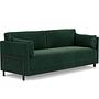 Chill by SLS Schlafsofa 3-Sitzer Velour Lux Dark Green 1