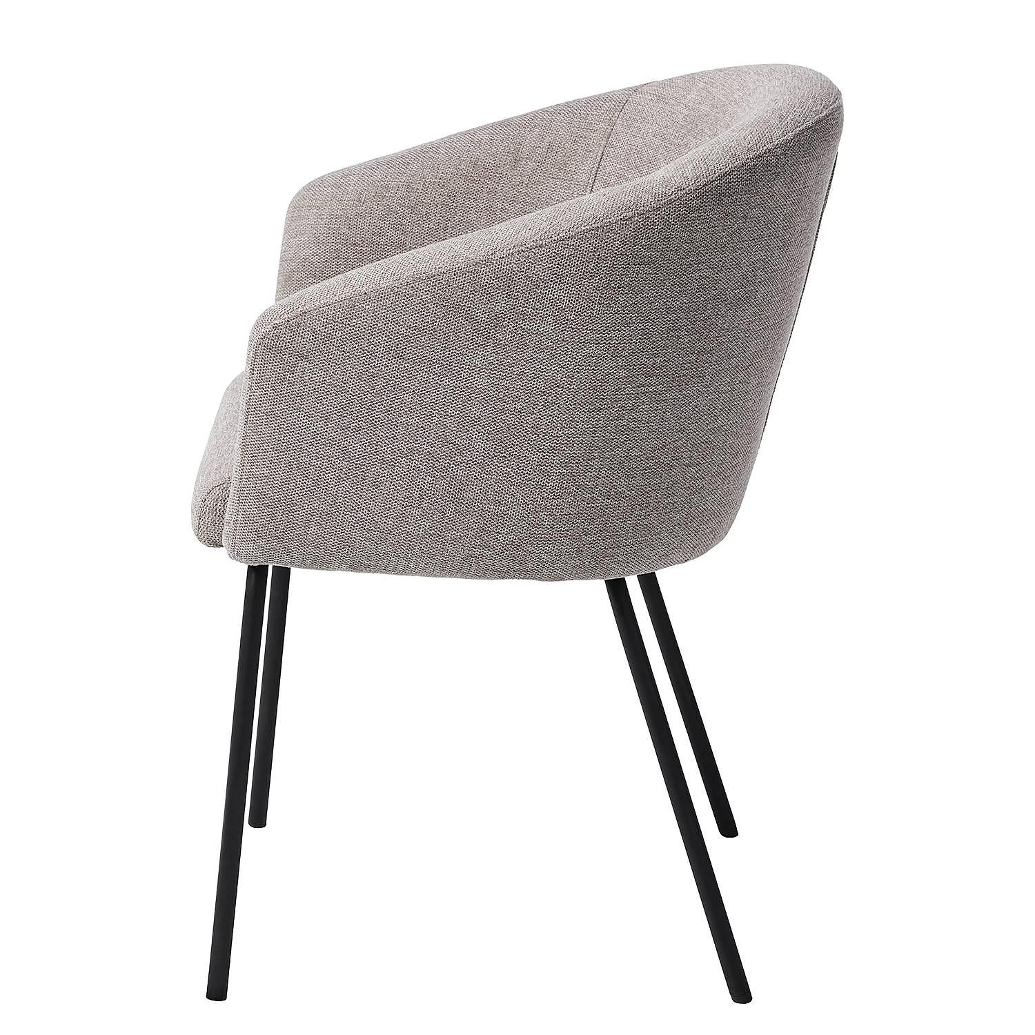 2x Dining chair Chelva blended fabric steel light grey 4