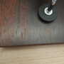 2x Wall lamp glass wood brown 1970s  7