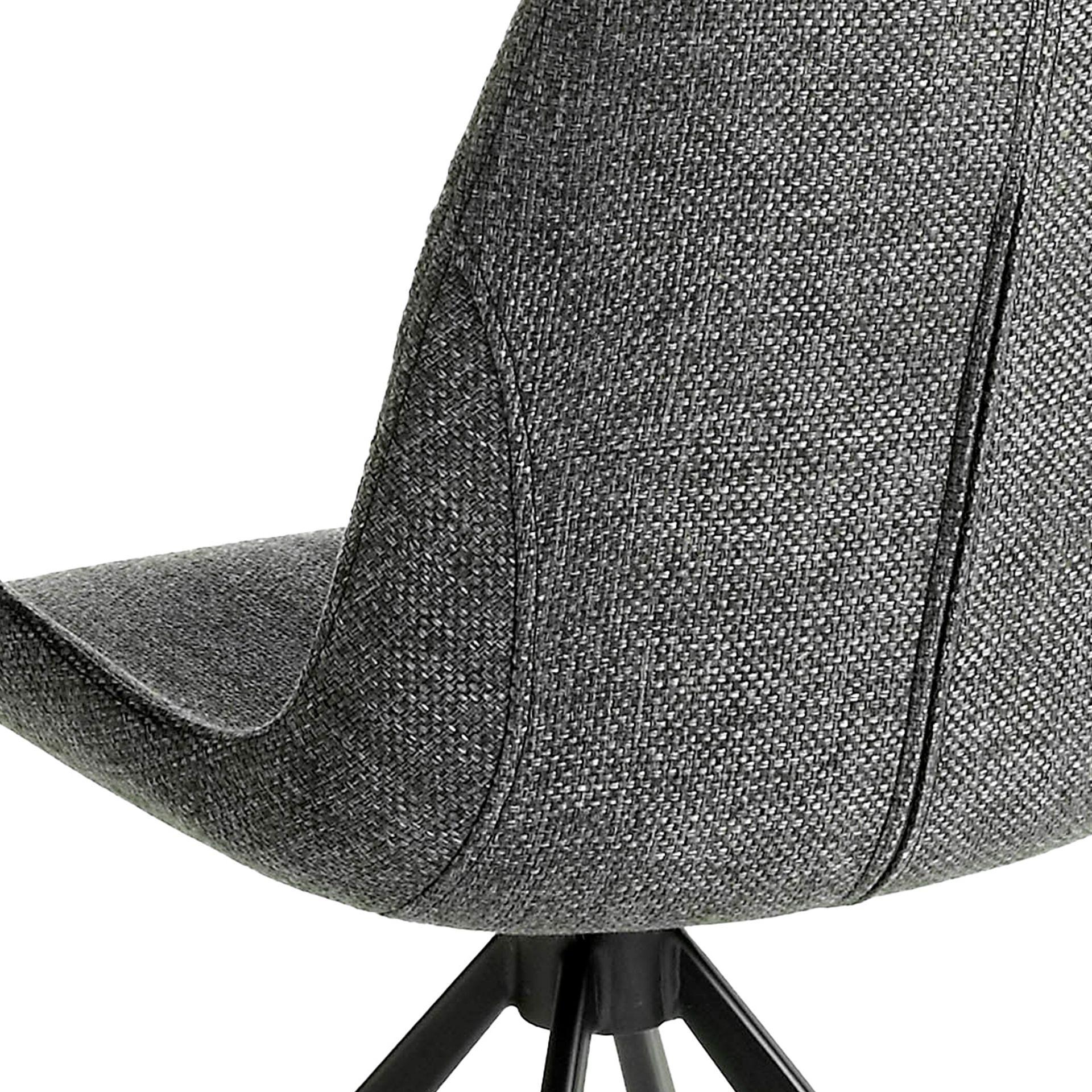Esszimmerstuhl Textil Dunkelgrau 4