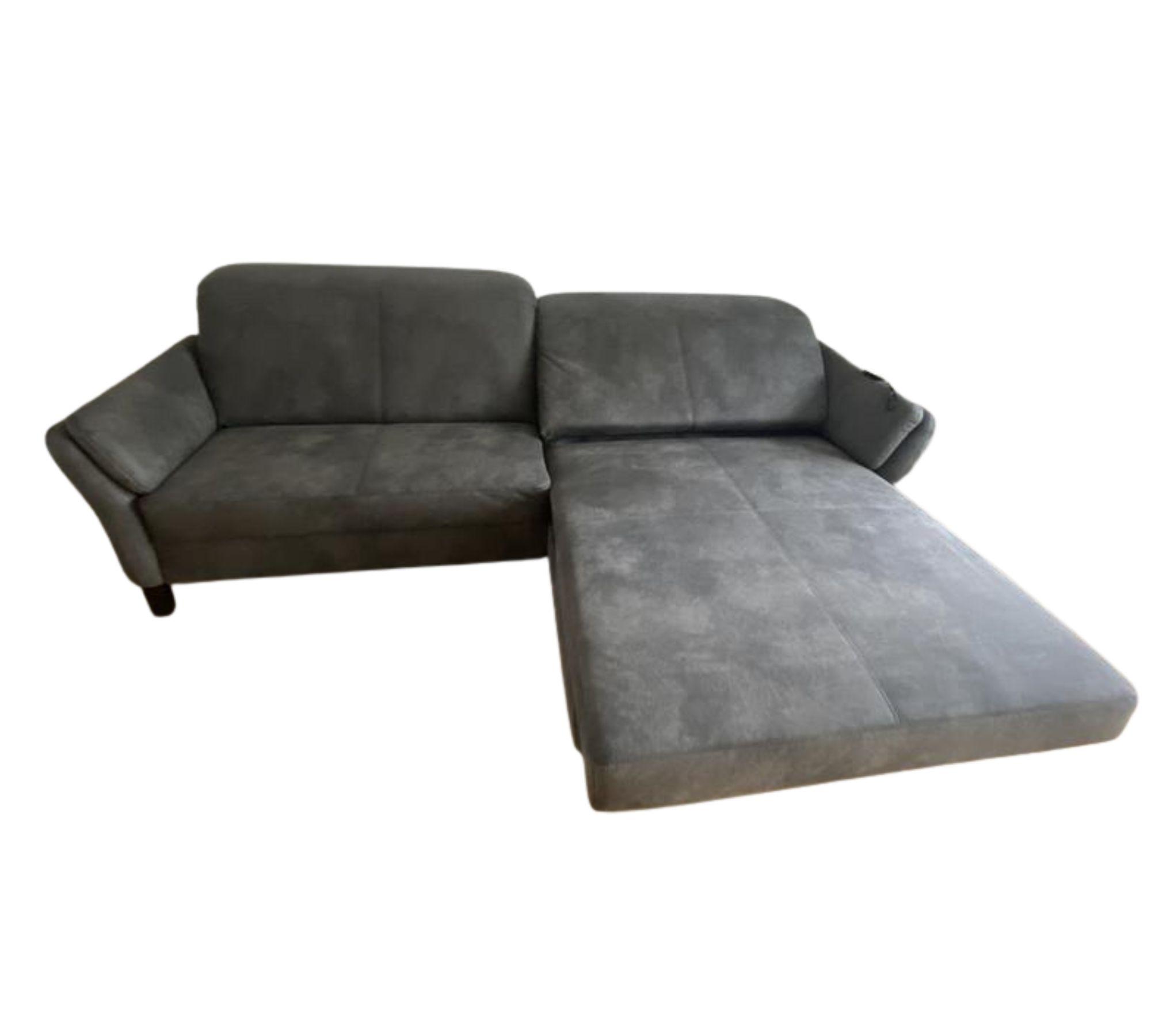 Ecksofa mit verstellbarem Longchair Anthrazit 2