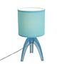 Tischleuchte Stoff Blau 0