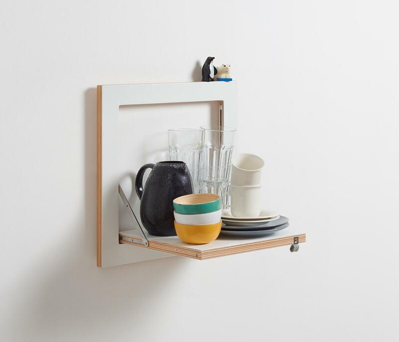 Fläpps Shelf Wood White 40 x 40 cm 3