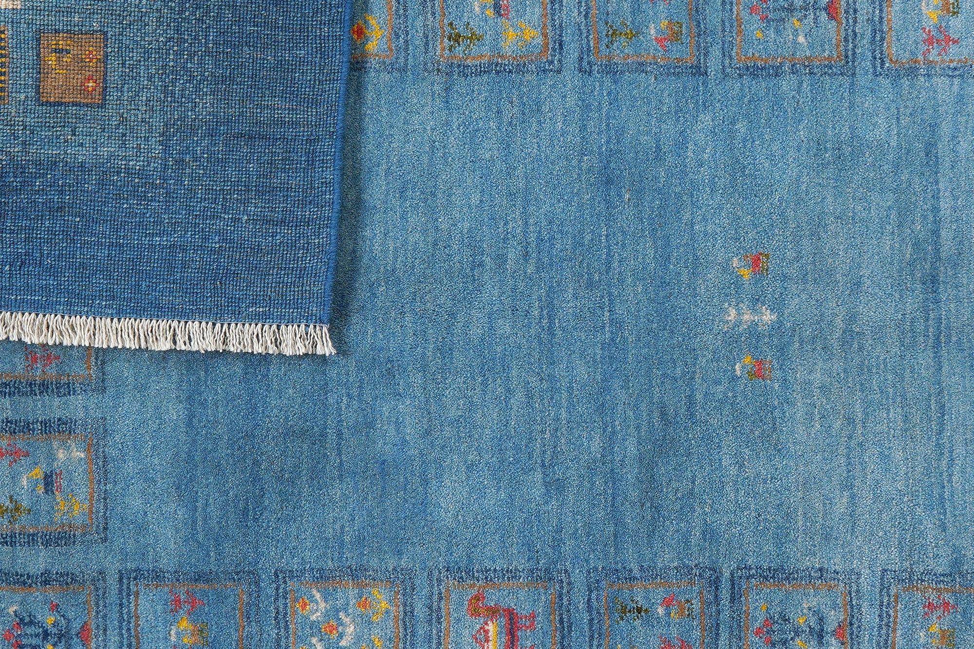 Rizbaf Gabbeh Rug Wool Blue 5