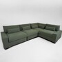 Trent Ecksofa Baumwolle Leinen Olive 0