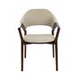 Dining chair faux leather gray 1