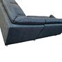 Ecksofa mit Hocker Dunkelgrau 4