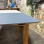 Beluga Tisch mit Verlängerung Holz Pebble Smokey Blue 4