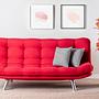 Misa Schlafsofa 3-Sitzer Rot 2