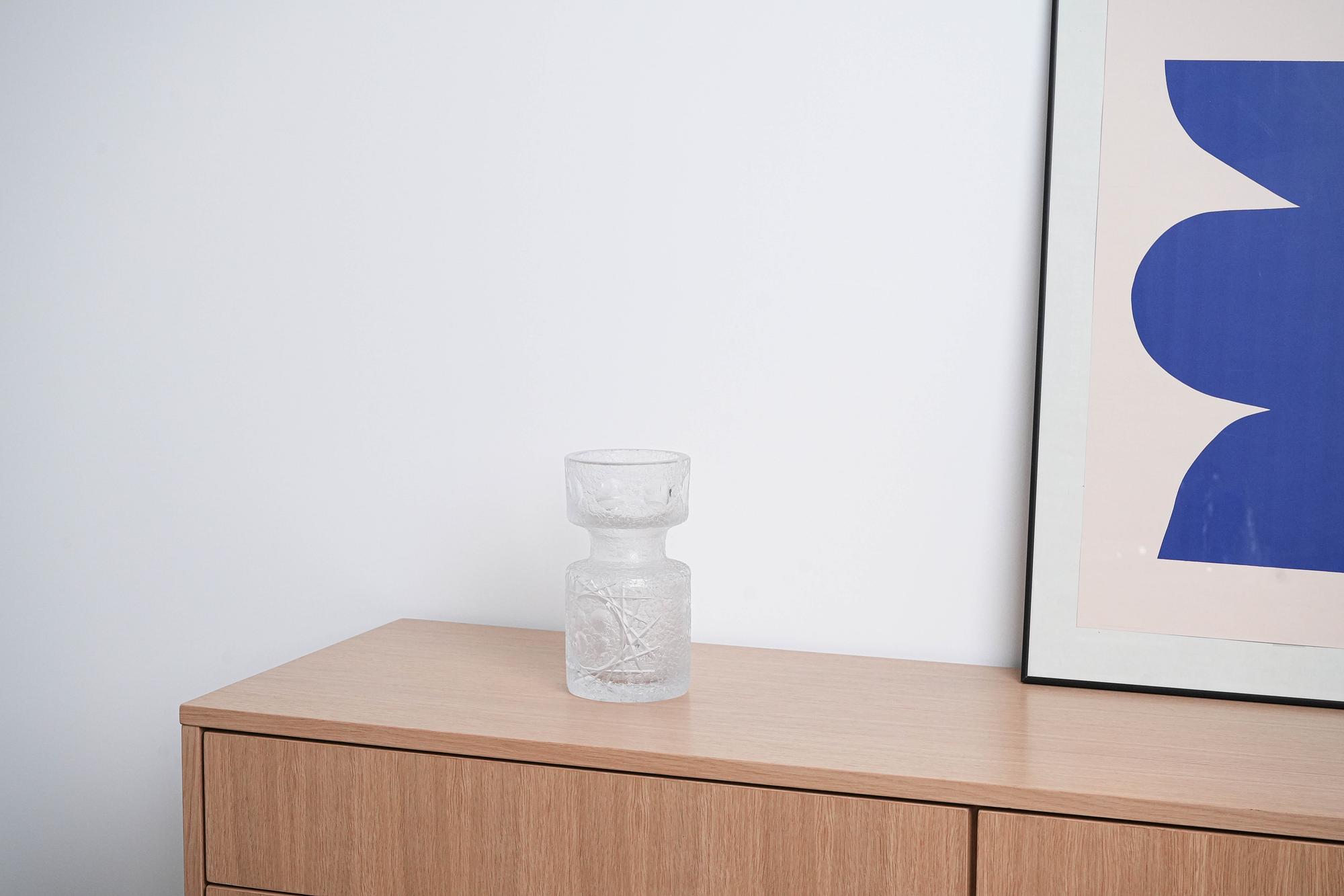 Glass vase Transparent 1960s 6