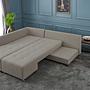 Manama Corner Sofa Bed Left - Cream 2