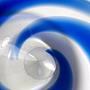 Vintage Schale Glas Blau 1950er Jahre 4