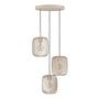 3-Flammig Pendelleuchte Romazzina Stahl Beige 4