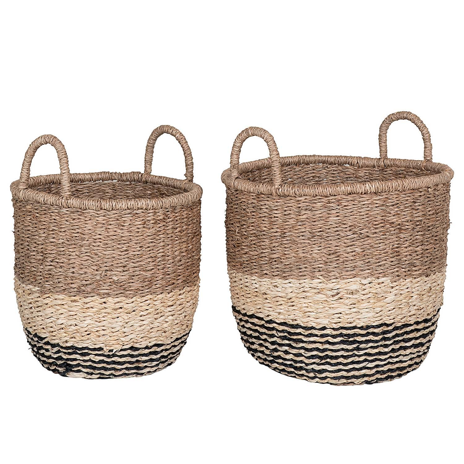 Lima Korb Seegrass Natur Schwarz 1