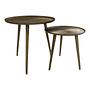 2x Runder Beistelltisch Metall 2