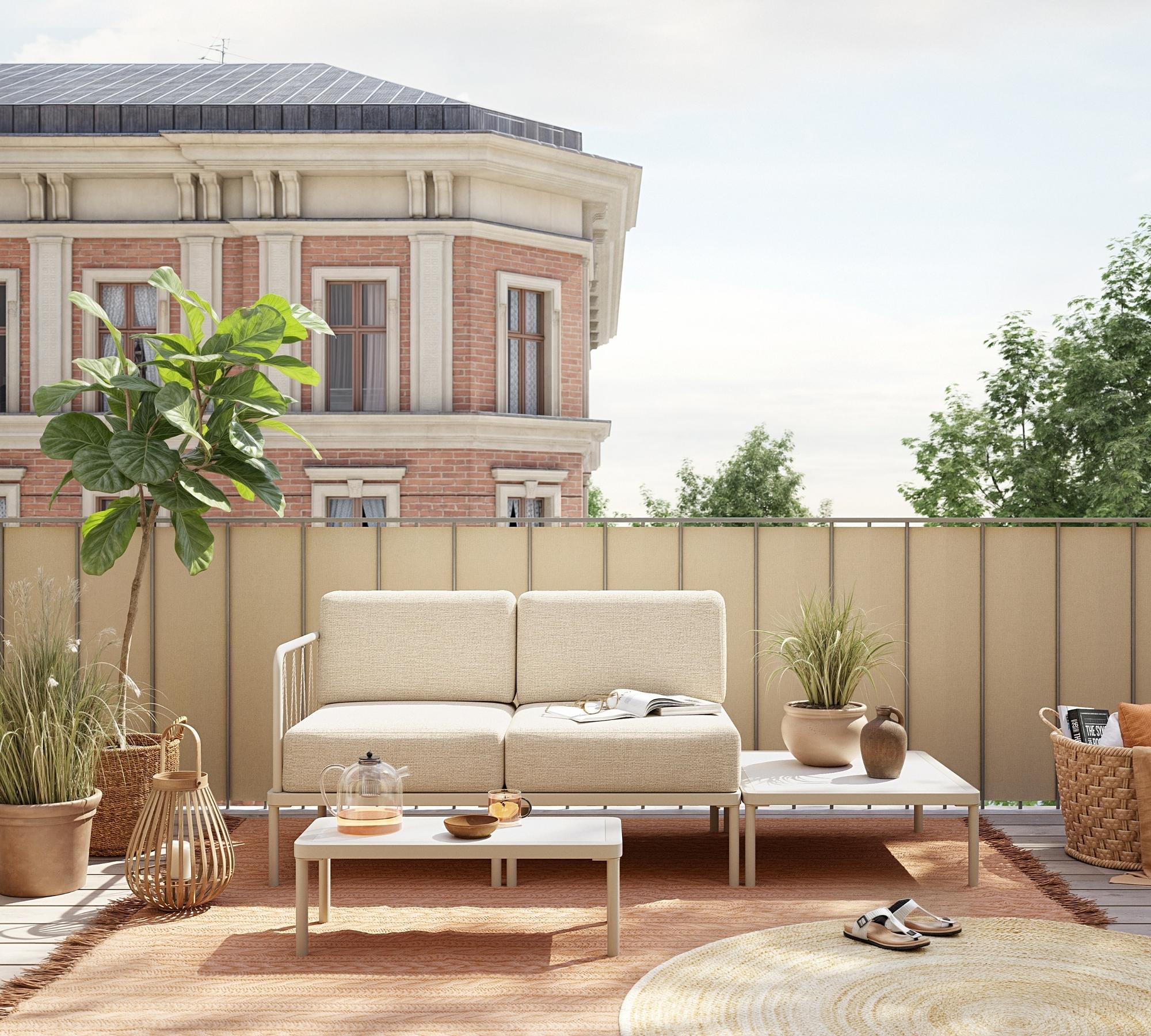 Hadley Outdoor 1-Sitzer Modul Links Marzipan 6