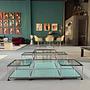Modularer Couchtisch Chromstahl 8