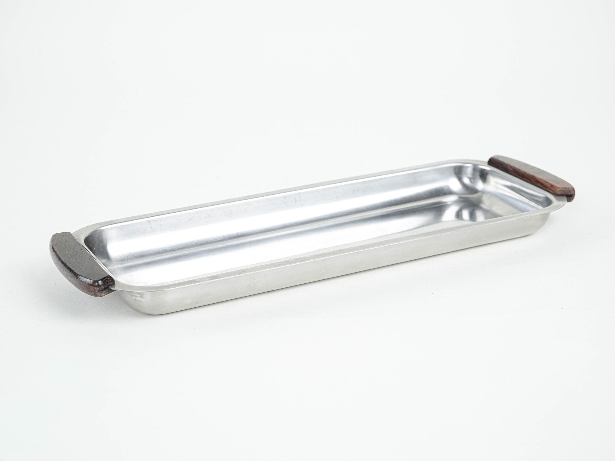 Stainless steel tray 1970s 2