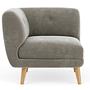 Alfred 1-Sitzer Eckmodul Links Planet Grey Green 0