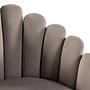 SCALLORE Dining chair in shell shape velvet grey 3