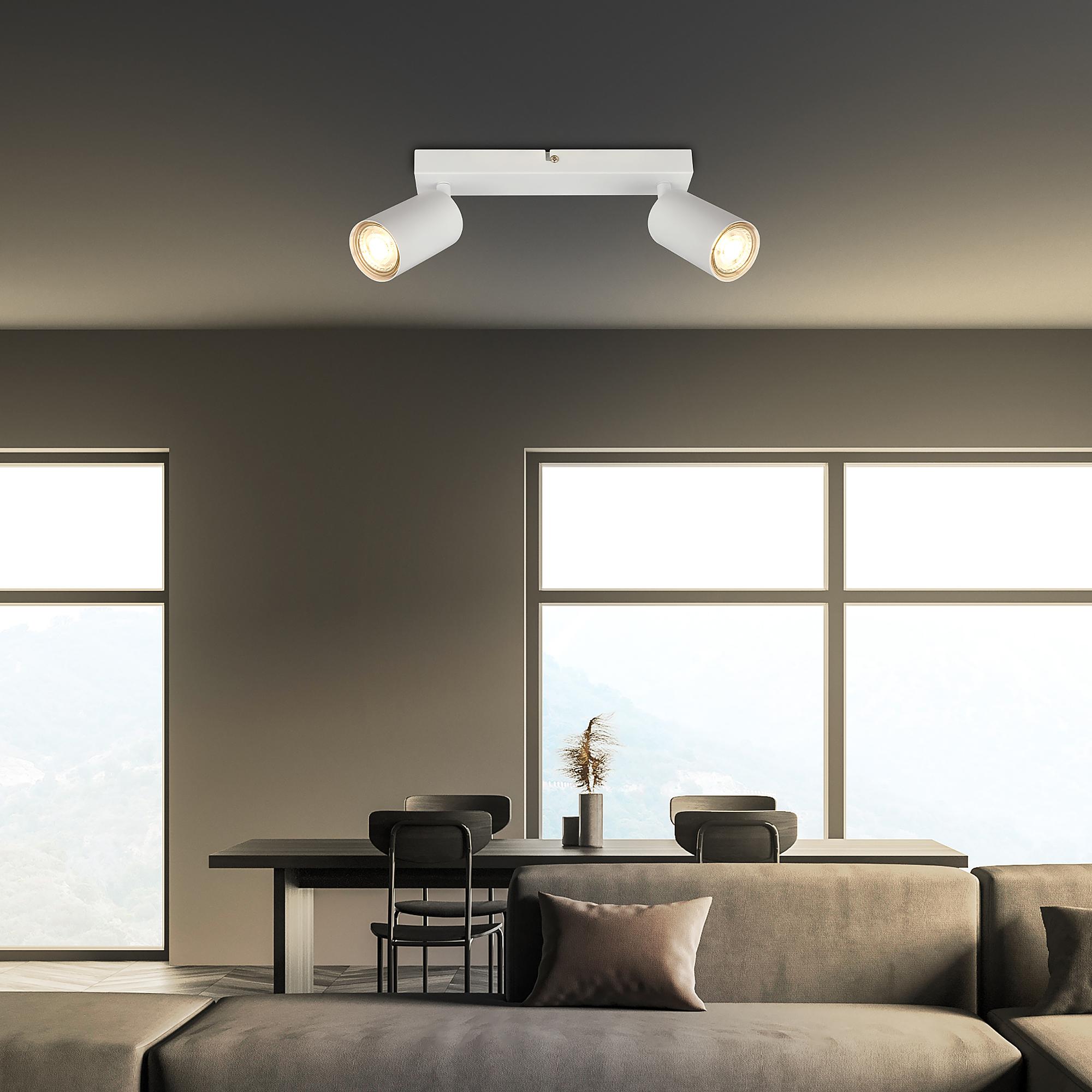 LED Deckenleuchte Spot Weiß Flammenanzahl: 2 2