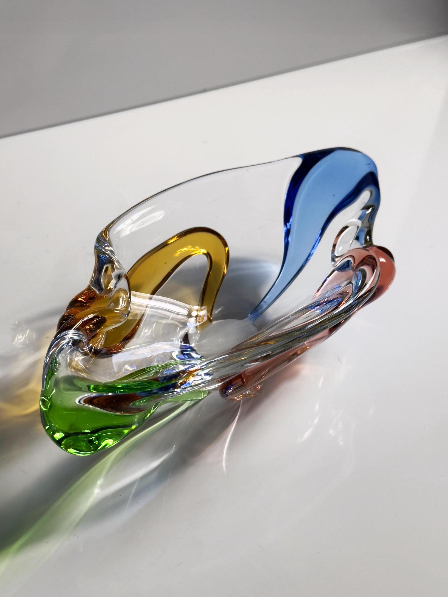 Vintage Schale Glas 1950er Jahre 2