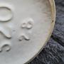 Vintage Keramikvase Braun Beige Blau gestreift 4