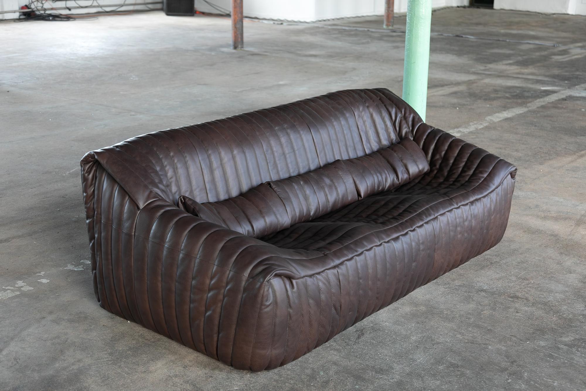 Sandra Sofa 3-Sitzer Glattleder Schokoladenbraun 9