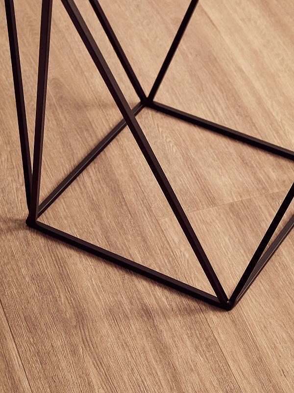 Shalimar Square Black Finish Basis-Beistelltisch
 0