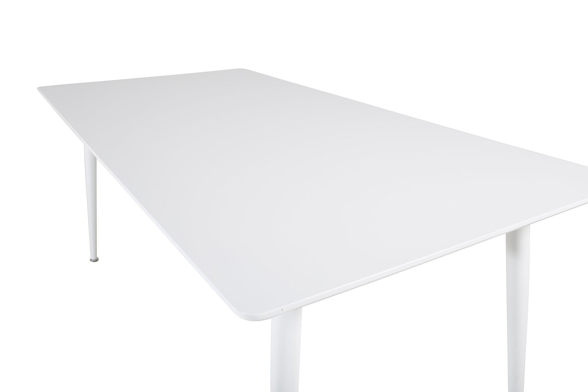 Polar Dining table MDF Metal White 90x180cm 3