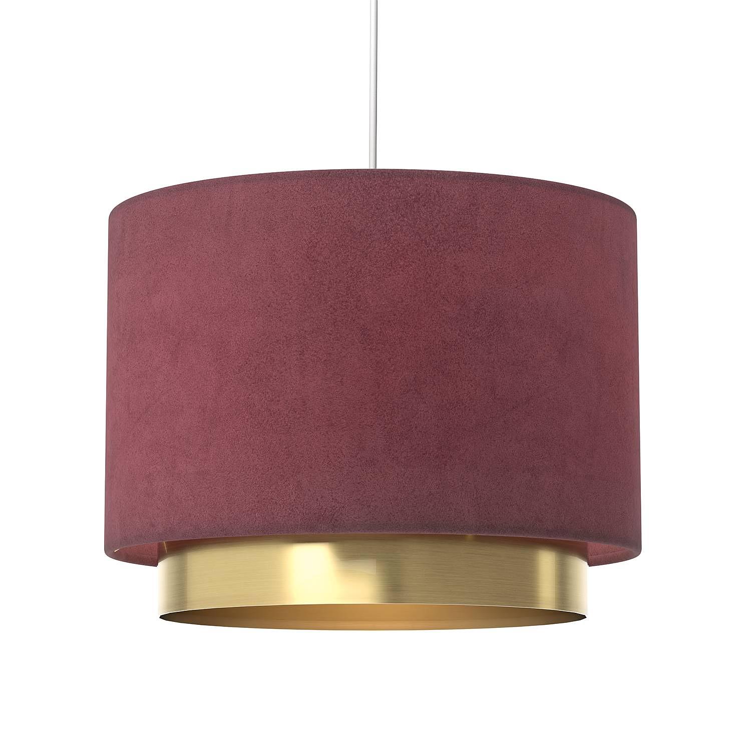 Pendelleuchte Alivio Samt Eisen Rosa 0