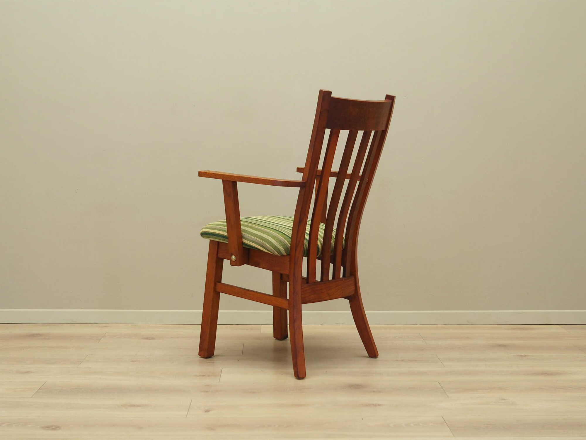 Vintage armchair Teak wood Textile Brown 1970s 4