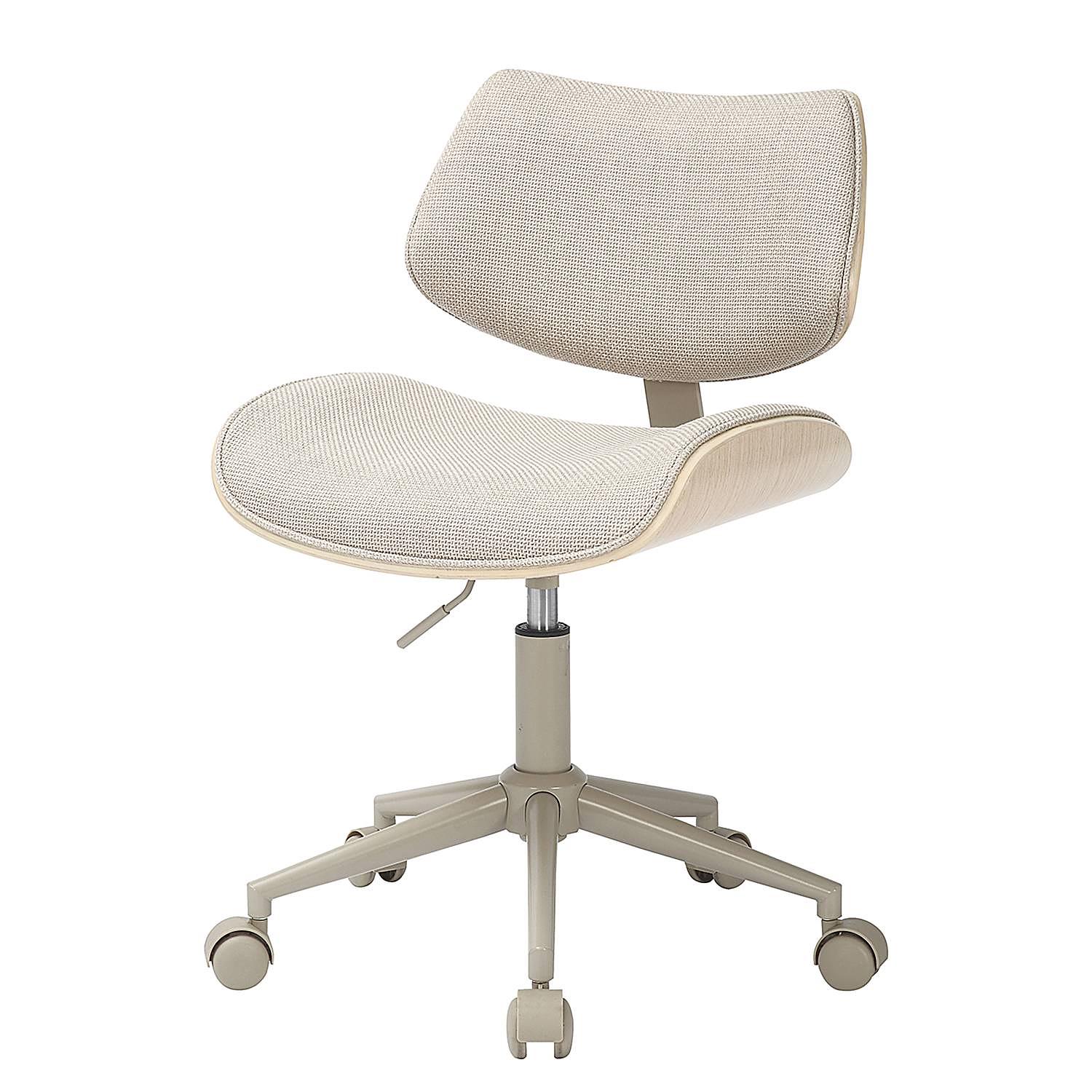 Office swivel chair DICMO Chenille Iron Beige 1