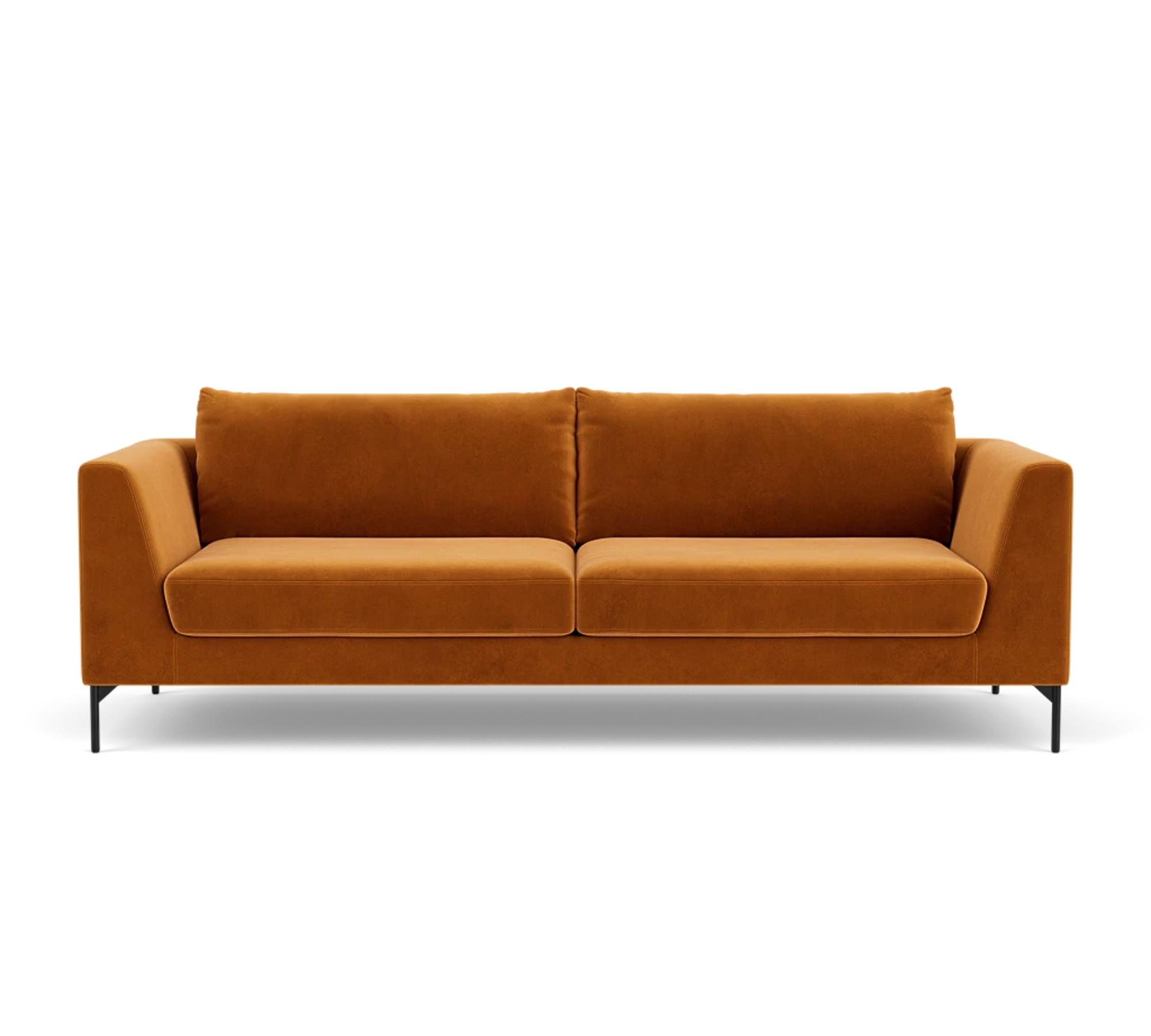 Noa Sofa 3-Sitzer Velour Matt Amber 0
