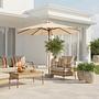 Parasol Sombrilla Solid Eucalyptus Beige 3