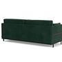 Chill by SLS Schlafsofa 3-Sitzer Velour Lux Dark Green 2
