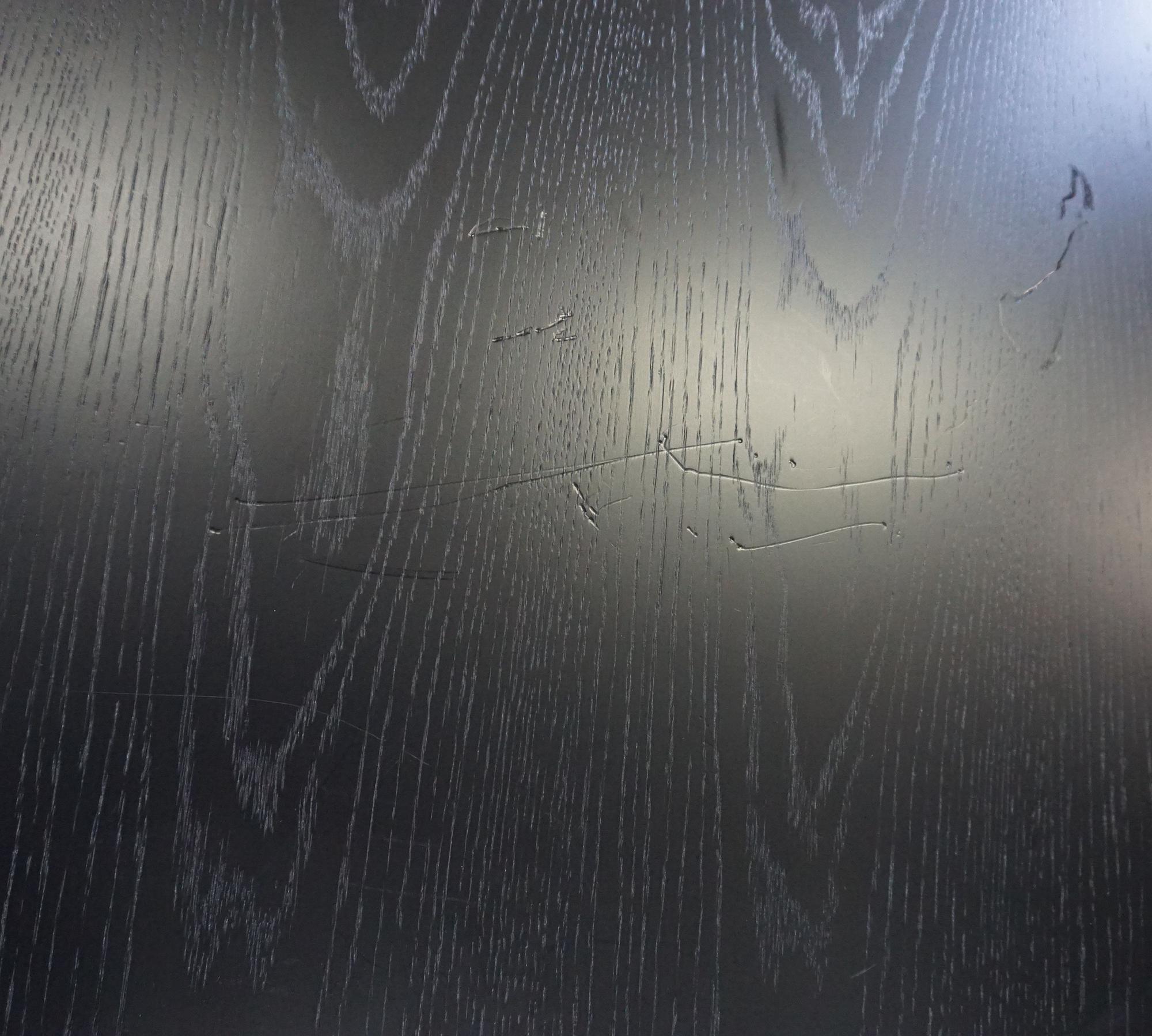 Lunar Coffee Table Wood Black Ø80cm 4