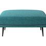 Carlton Footstool Textile Metal Turquoise 0