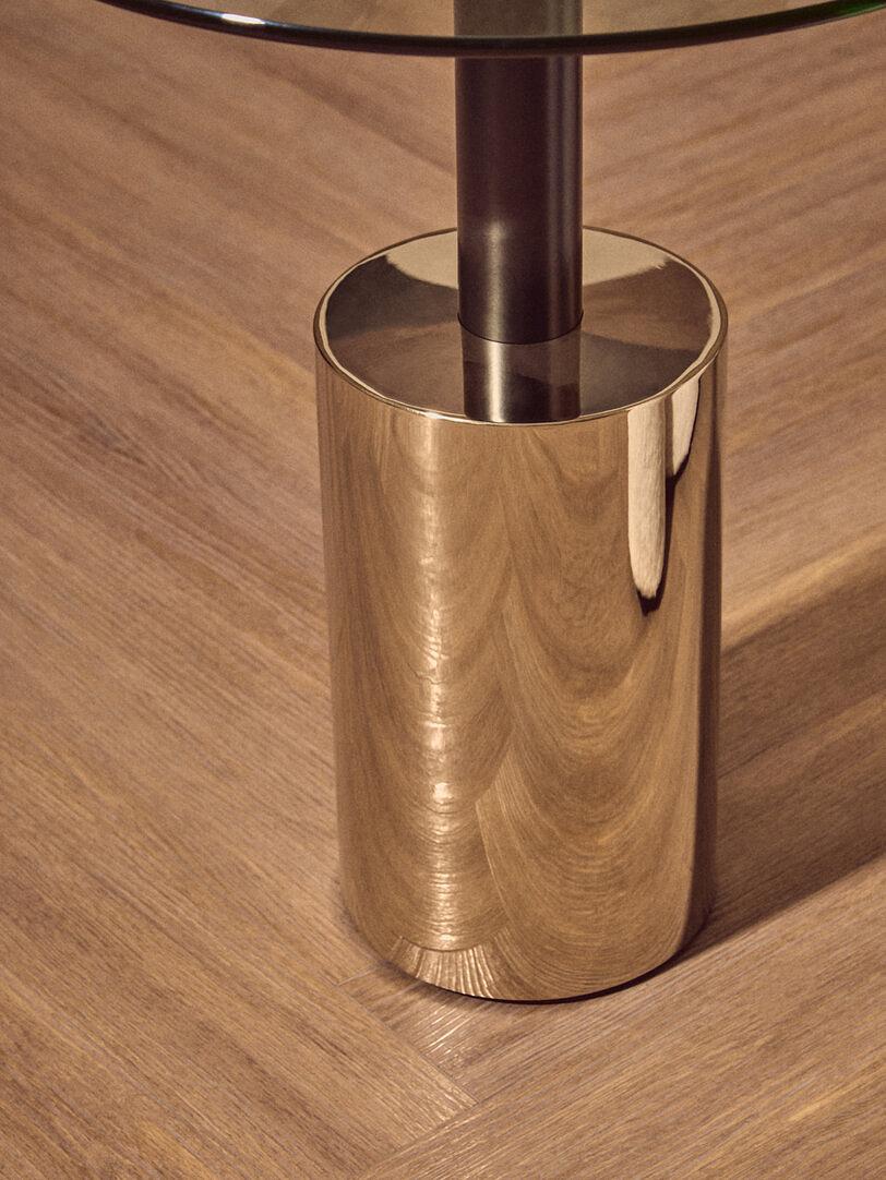 Oria Beistelltisch Edelstahl Eisen Metallic 7