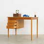 Schreibtisch Holz Braun 1970er Jahre  3