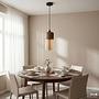 1-Light Kavon Pendant Light Cylindrical Shape Colored Glass Iron 2