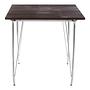 District Chrom Metall und Elm Holz Tisch
 4